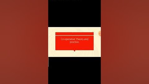Co-operative Theory and practice.