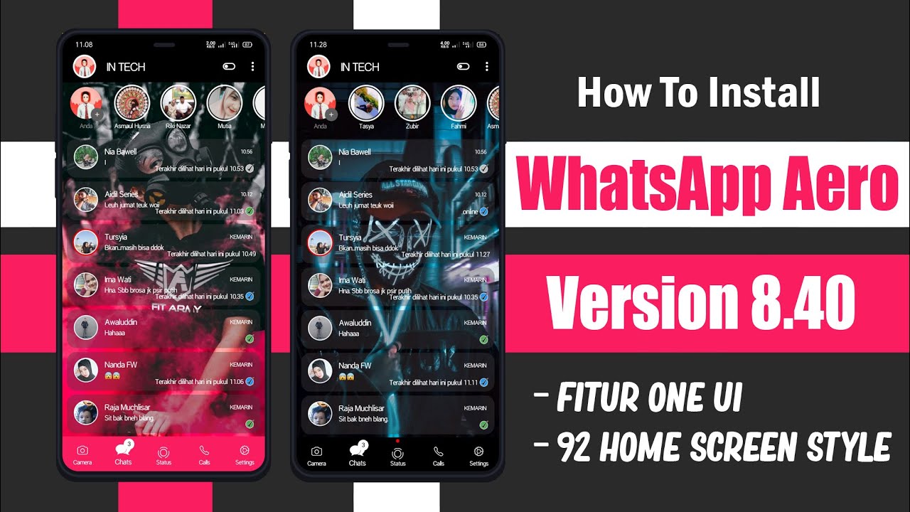 Whatsapp Populer 2020 Whatsapp Aero V8 40 Update Fitur Paling Keren Youtube