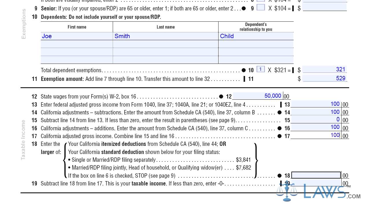 ca state tax form