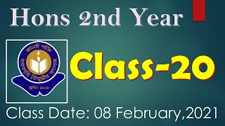 Hons 2nd Year CLass 20 topic Arrays Subscripted Variables