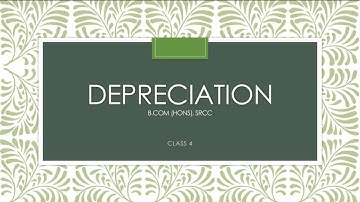 Depreciation Class 1 on Excel