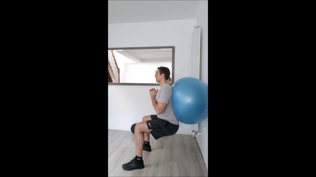 Swiss Ball Wall Squat Renforcement musculaire Membres inférieurs