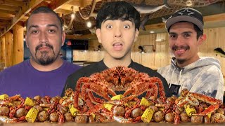 Eating 100 Pounds of Spicy Seafood Boil(Mukbang)
