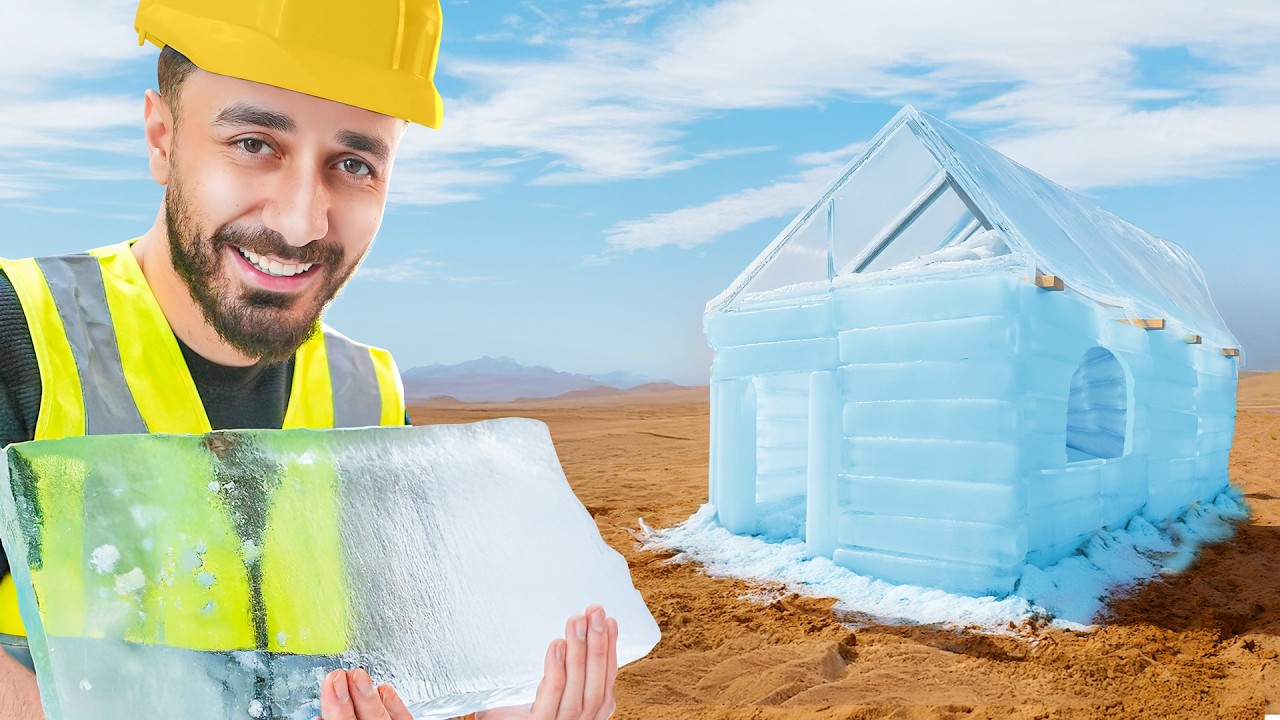 صنعت بيت ثلج في الصحراء ❄️🌵
