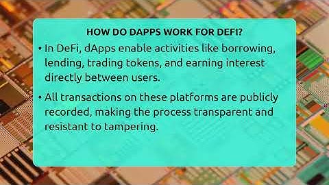 How Do DApps Work For DeFi? - Talking Tech Trends