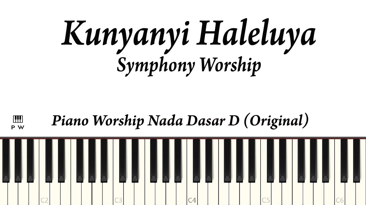 Symphony Worship - Ku Nyanyi Haleluya Karaoke Piano | Synthesia Ku Nyanyi Haleluya