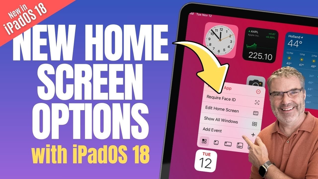 Thumbnail for How to Make Your iPad TRULY YOURS: iPadOS 18 Home Screen Customization Guide