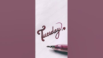Special day "Tuesday" calligraphy #shortsviral #shortsfeed #calligraphy #tuesday #viral #shorts🙏🤎🙏