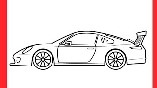 HOW TO DRAW PORSCHE 911 GT3 | HOW TO DRAW A CAR