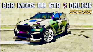 Step by step car mods on GTA 5 online PS5 gameplay