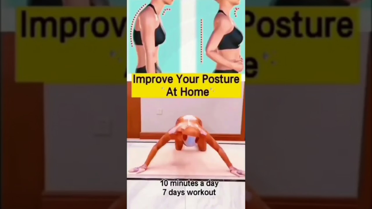 Improve your posture at home workout and #shorts #exercise #bellyfat #fitness #workout #back