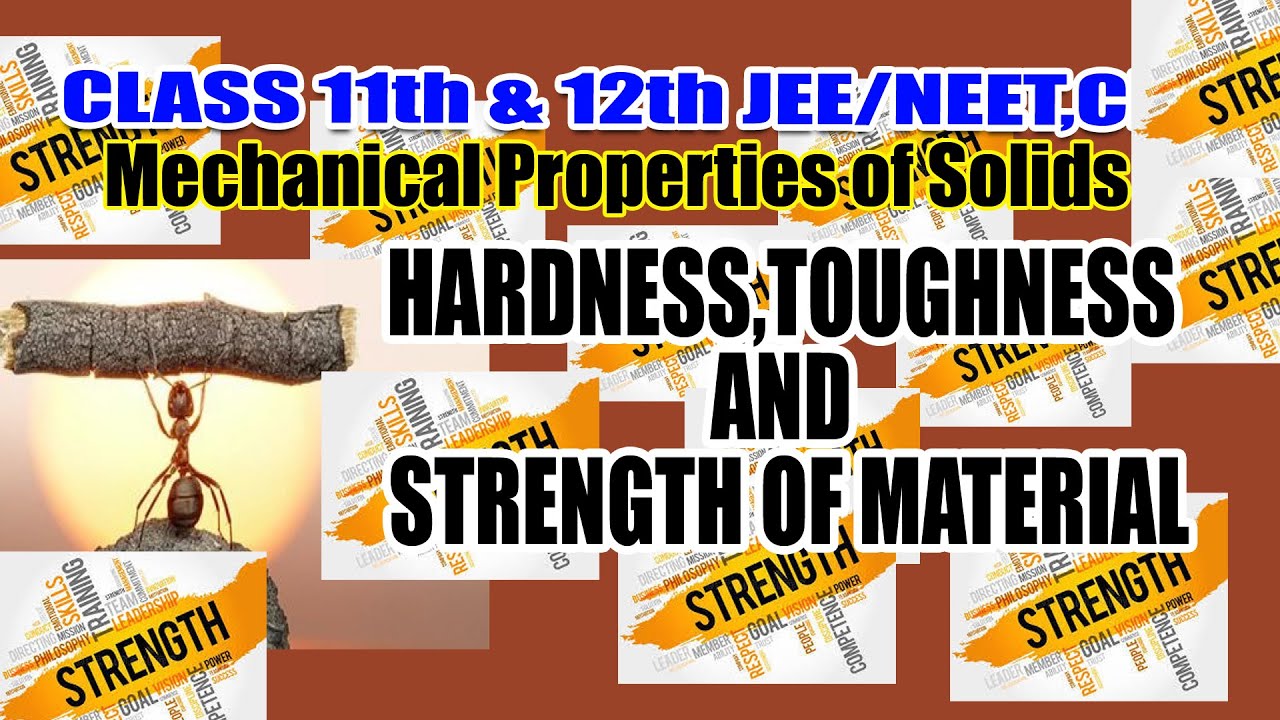 Hardness,Toughness and Strength of Material,Materials in Elasticity in Hindi