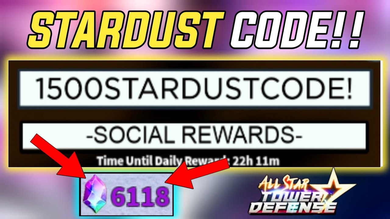 This New EXCLUSIVE CODE Gives 1500 Stardust! SECRET CODE - All Star Tower  Defense (Roblox!) 