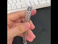🔥 Hip Hop Men Titanium Double Chain Bracelet – Magnetic Buckle 🔥#explorepage #jewelry #shortsfeed