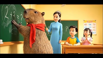TẬP 1 : Một Ngày Đi Học Cùng Capybara | Hoạt Hình 3D Dễ Thương Cho Trẻ Em
