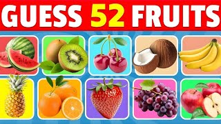 Guess the Fruit in 3 Seconds 🍌🍍🍓 52 Different Types of Fruit