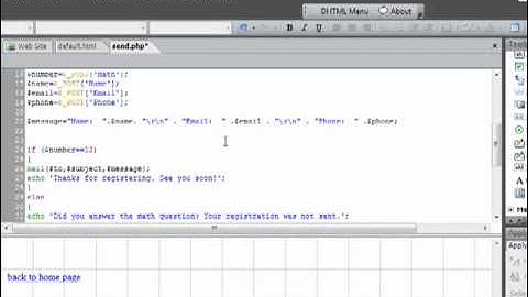 Part 2: How To Create A Form With Multiple Fields And Send The Data Using PHP In Expression Web