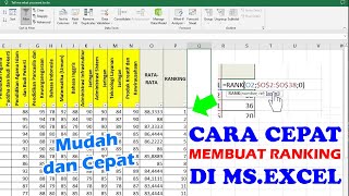 Cara Cepat Membuat Ranking Siswa di Aplikasi Ms Excel Cara Cepat Membuat Ranking Siswa di Aplikasi Ms Excel