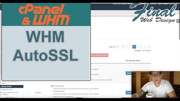 WHM / cPanel: AutoSSL Setup in WHM