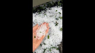 Severe Weather Central Texas Handfuls of hail in Austin neighborhoods