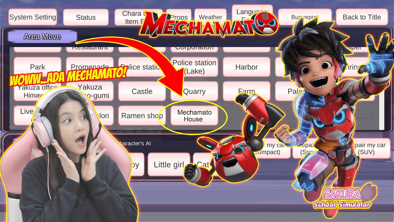 WOWW..UPDATE TERBARU PETA KE MARKAS MECHAMATO!! ADA MECHABOT JUGA!! SAKURA SCHOOL SIMULATOR-PART 955