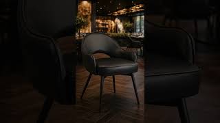 Diana Hotel Stuhl aus schwarzem Leder | GGM Möbel