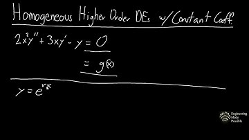 Homogeneous Differential Equations with Constant Coefficients