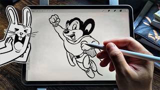 How to draw Mighty Mouse 🐭