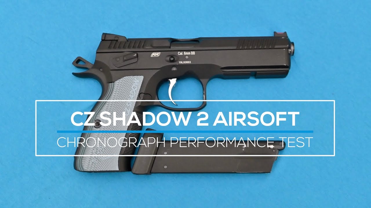 ASG CZ Shadow 2 airsoft handgun Chronograph Performance Test Green