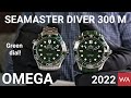 OMEGA Seamaster Diver 300M. New 2022 version with green ceramic dial and bezel.