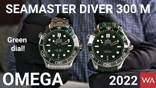 OMEGA Seamaster Diver 300M. New 2022 version with green ceramic dial and bezel.