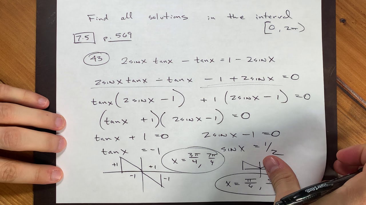 How to find all solutions within an interval (0 - 2π) - YouTube