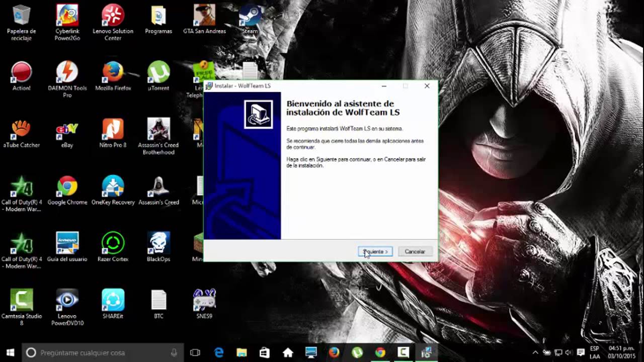 Como instalar WolfTeam Latino 2015 para Windows 7; 8; 8.1 y 10!