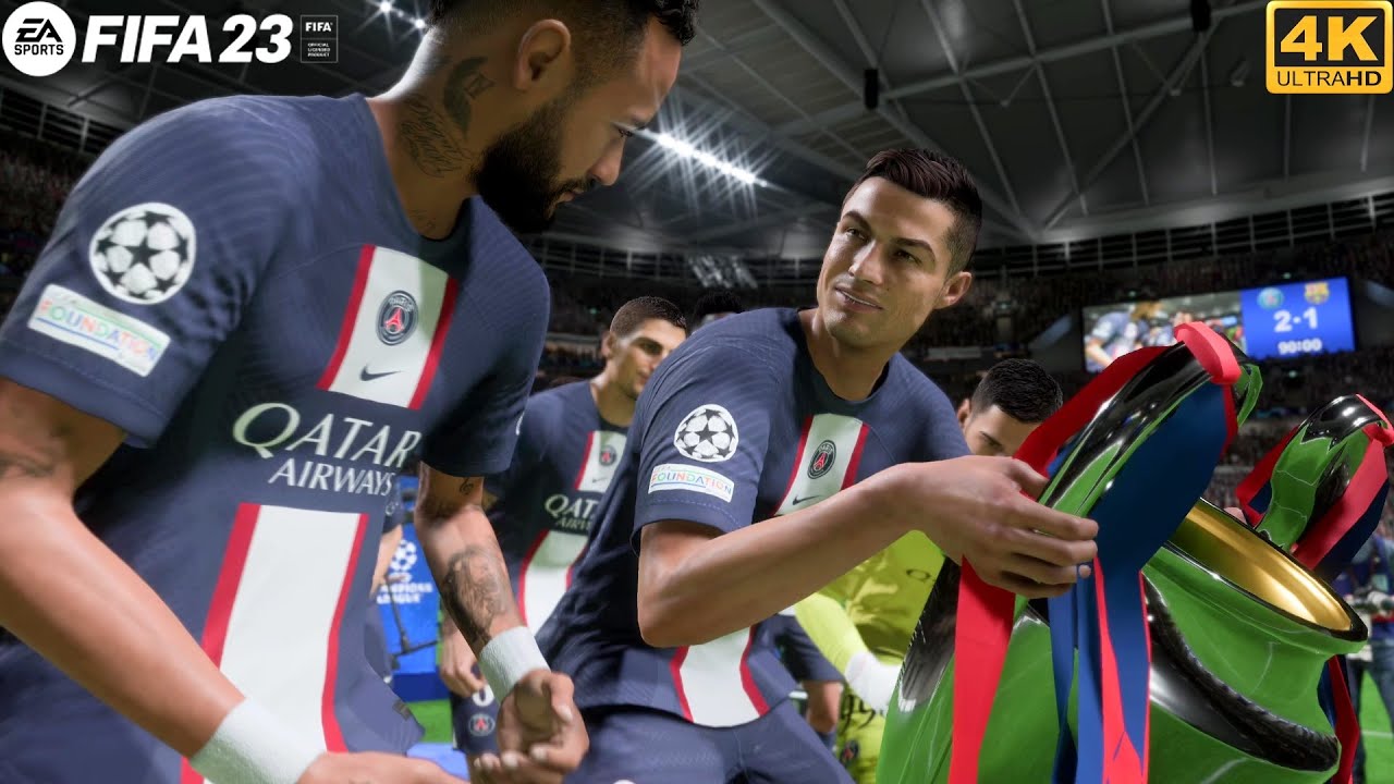 FIFA 23 - PSG vs Barcelona - UEFA Champions League Final 4K GamePlay