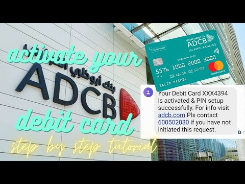 How to activate adcb debit card/adcb atm or debit card activation