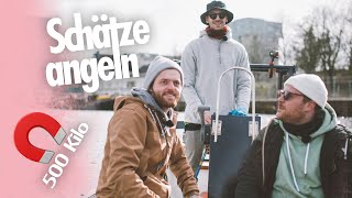 Magnetfischen! Volles Boot auf der Elbe | Kliemannsland