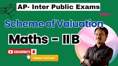 Maths 2B Scheme of Valuation | Inter Scheme of Valuation