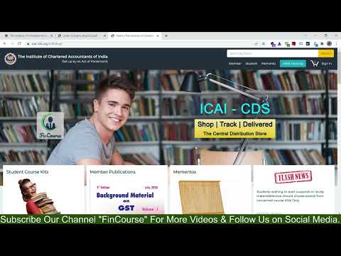 Live Procedure - How to Order Free Books for ICAI Conversion Students in CDS Portal - FinCourse