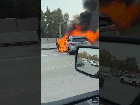 Watch: Army Ranger's swift actions save man from burning car #Shorts