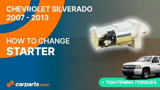 How to replace the Starter 2007 - 2013 4.8 Chevrolet Silverado ⚡