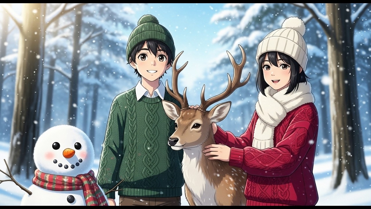 The Day We Met the Winter Deer 🦌❄️ | A Magical Day in the Forest (Studio Ghibli)