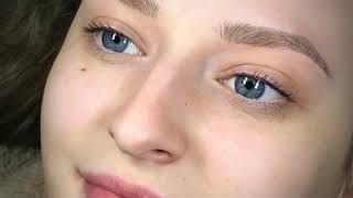 Semi Permanent Blonde Brows, SPMU Micbroblading Procedure Before & After.