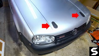 How to install Aerocatch hood latches on a MK4 GTI
