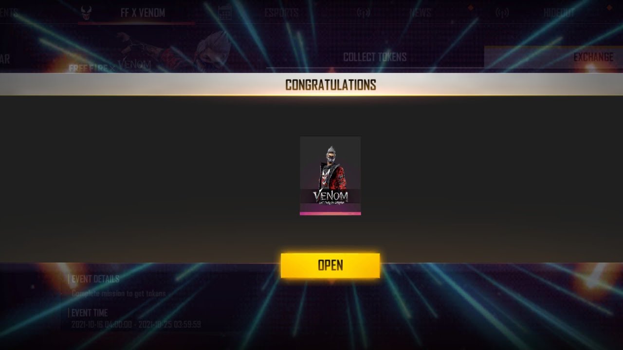 FREE FIRE NEW BUNDLE VENOM FF (VG)