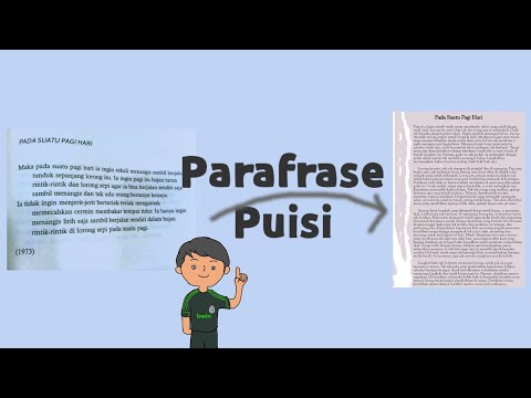 Parafrase Puisi | Apresiasi Puisi #12