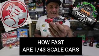 How fast are 1/43 scale slot cars on a 1/32 track