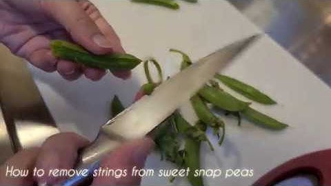 How to remove strings from sweet snap peas
