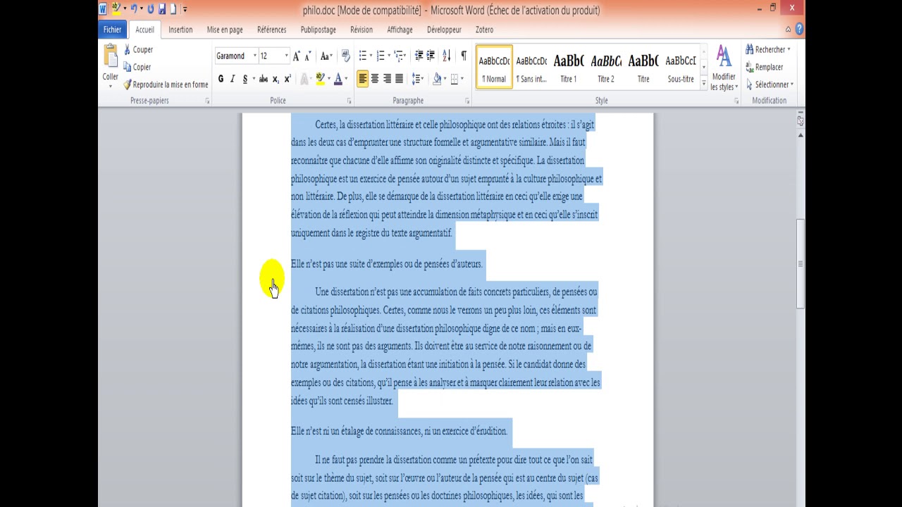 Uec Foad Word Formater Texte Youtube Uec Foad Word Formater Texte Youtube