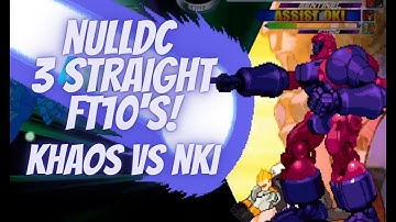 MvC2 - NullDC FT10 Sets (3) Khaos vs NKI  (Twitch Replay 110323)