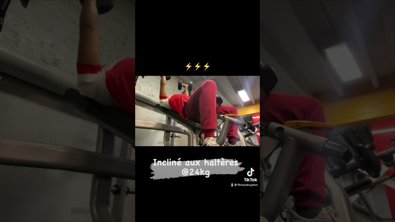 Développé incliné aux haltères@24kg 